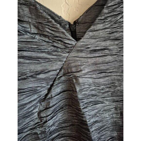 Calvin Klein Gray Textured Sleeveless Dress With Beaded Embellishment Size 14 - Picture 4 of 6